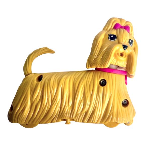 Barbie Yorkie Rolling Dog Toy Battery Power 4" Yorkshire Terrier Works Tail Wags - Picture 1 of 7